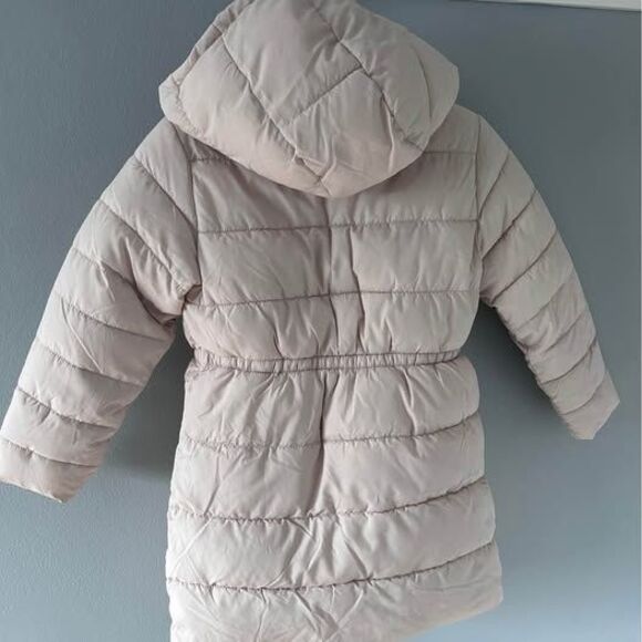 Girls Mango Winter Coat Size 8 Beige - Picture 4 of 6